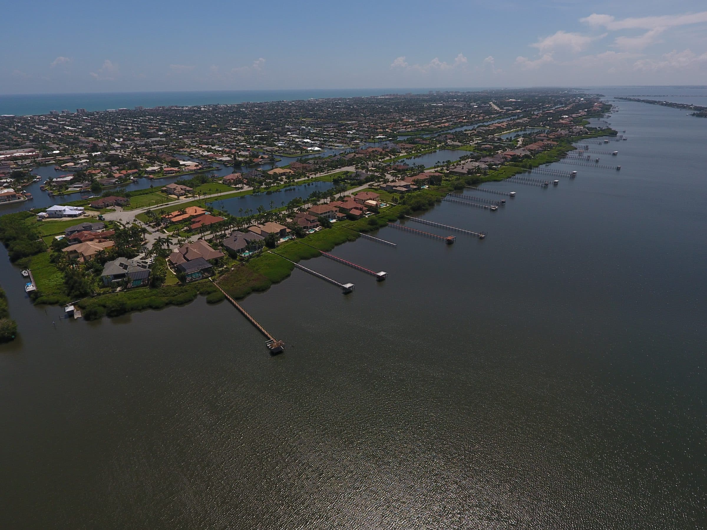 Reserve at Lake Butler Sound aerial lakefront