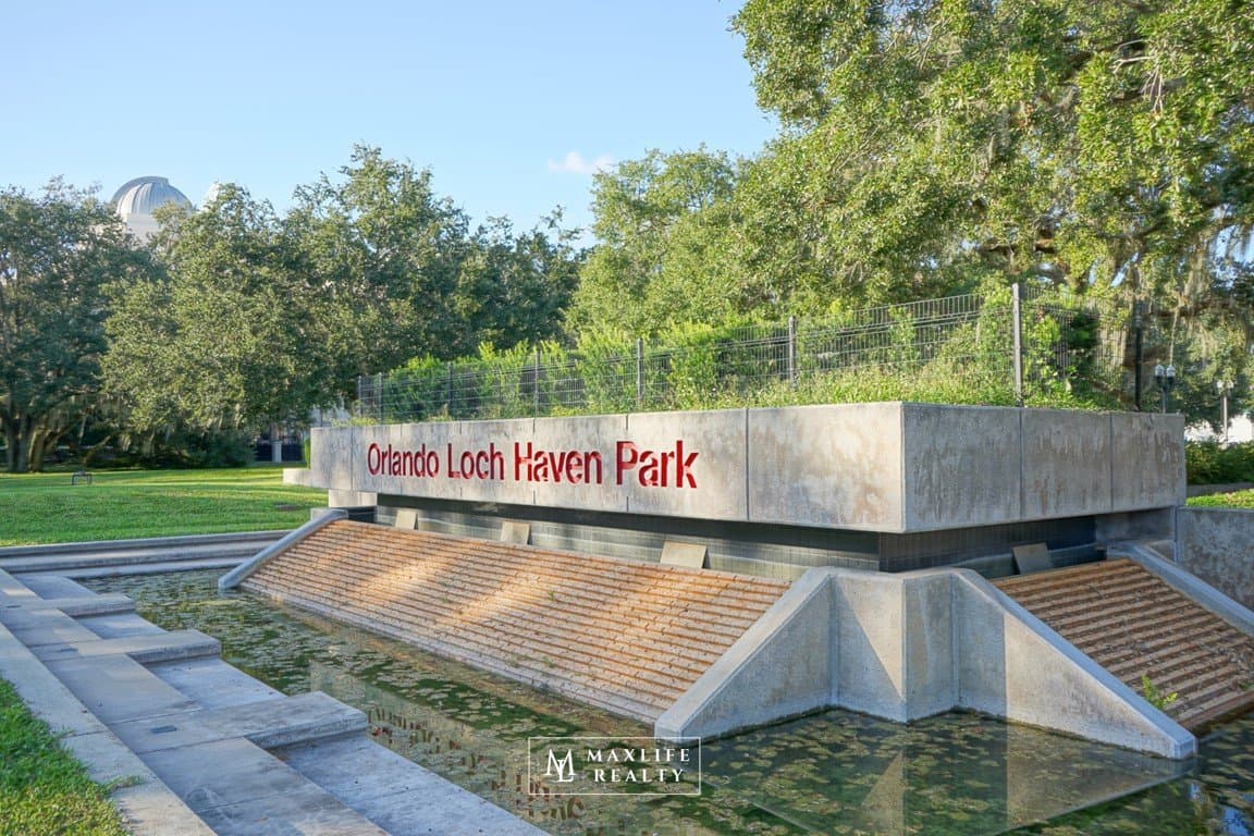Loch Haven Park entrance sign — the cultural anchor of north Orlando