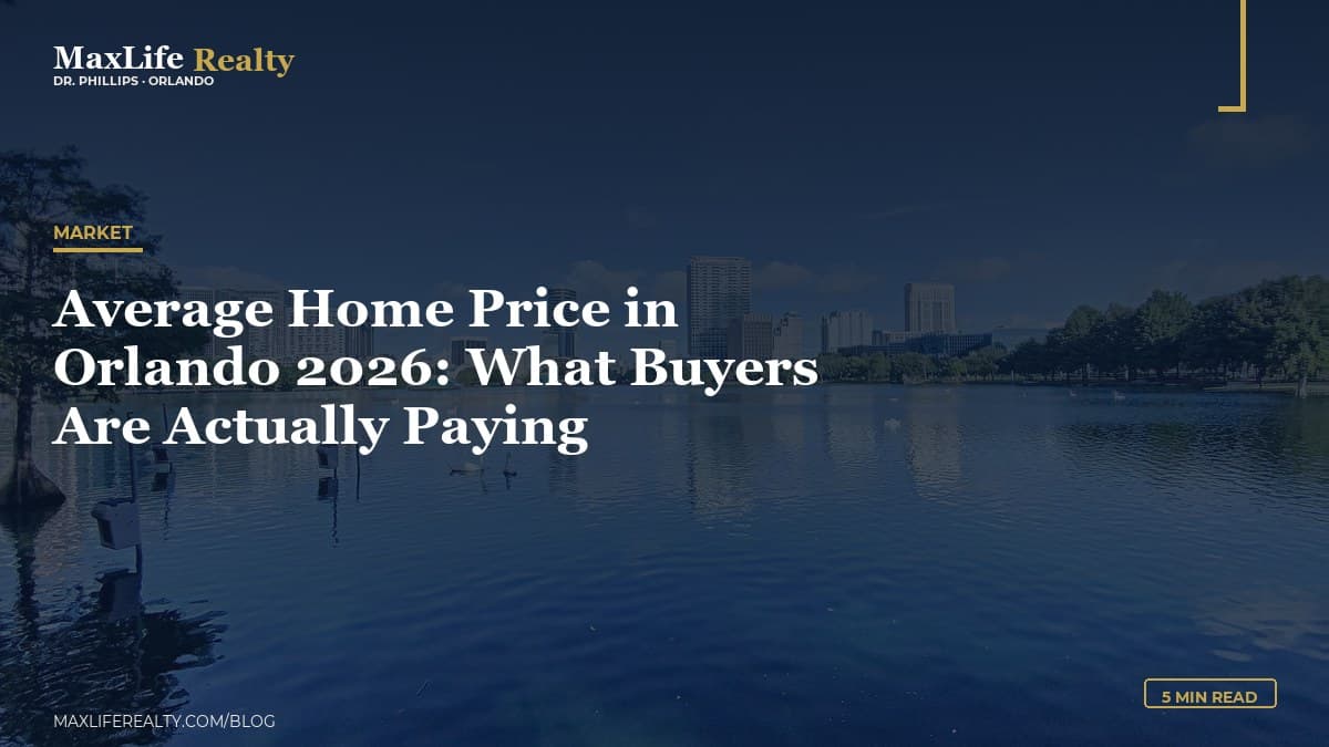 Average Home Price in Orlando 2026: What Buyers Are Actually Paying — MaxLife Realty blog cover
