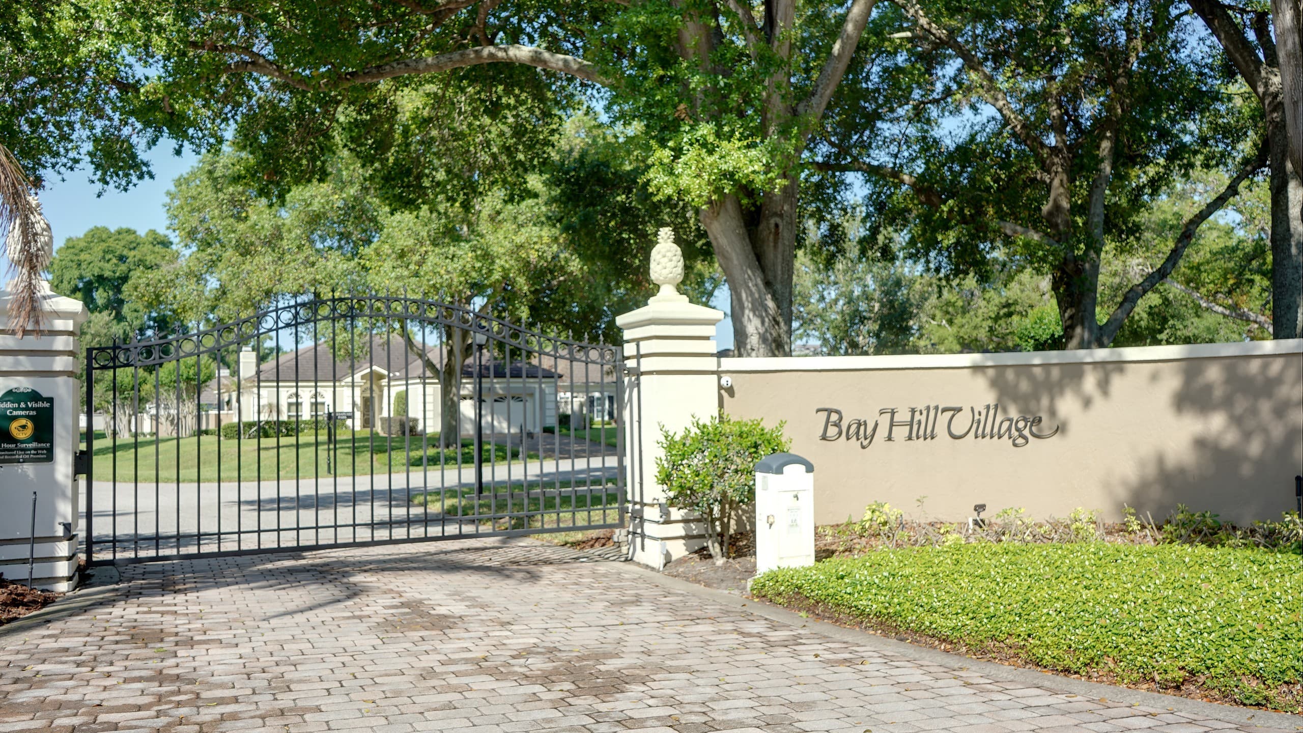 Entrance gate at Bay Hill Village in Dr. Phillips, FL