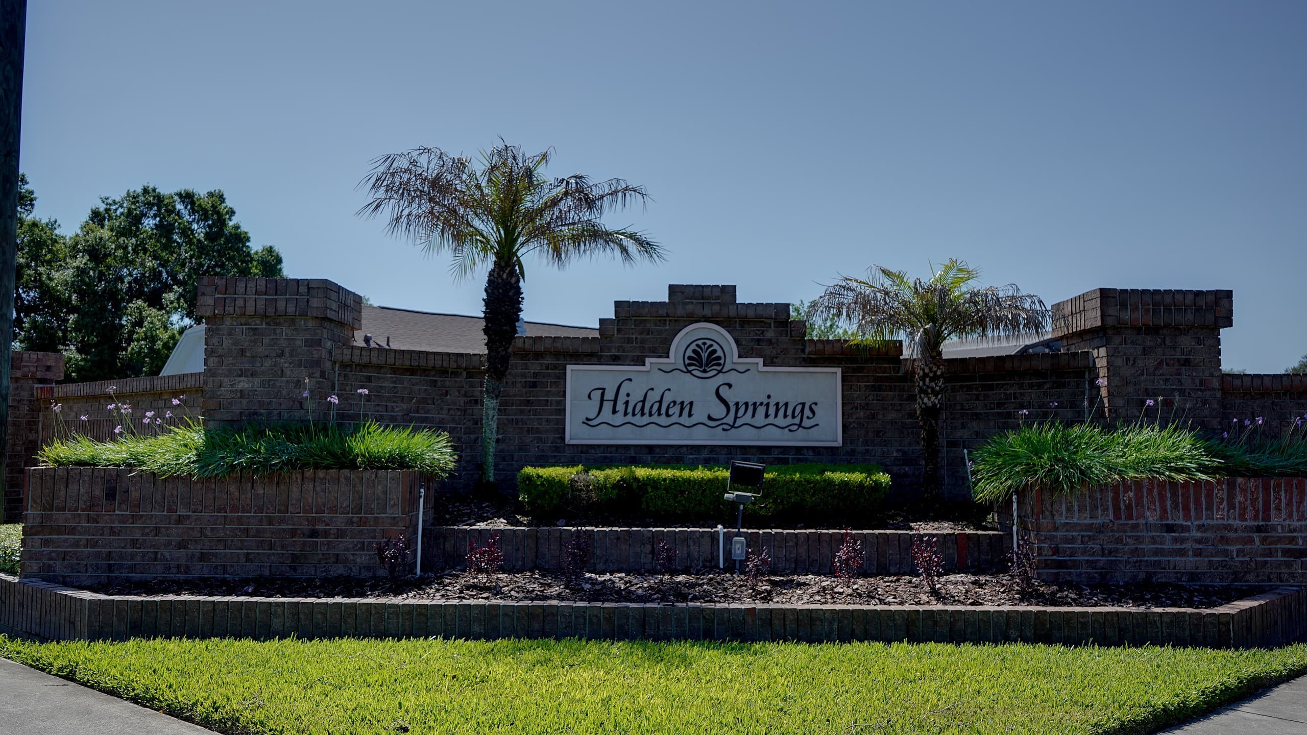 Entrance sign at Hidden Springs in Dr. Phillips, FL