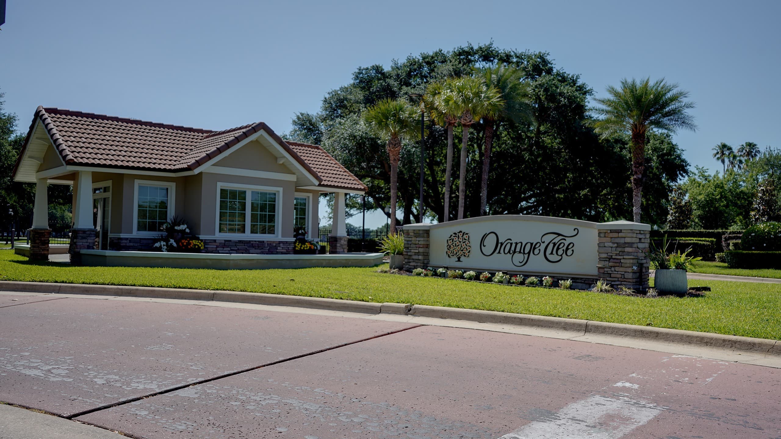 Guarded entrance at Orange Tree in Dr. Phillips, FL