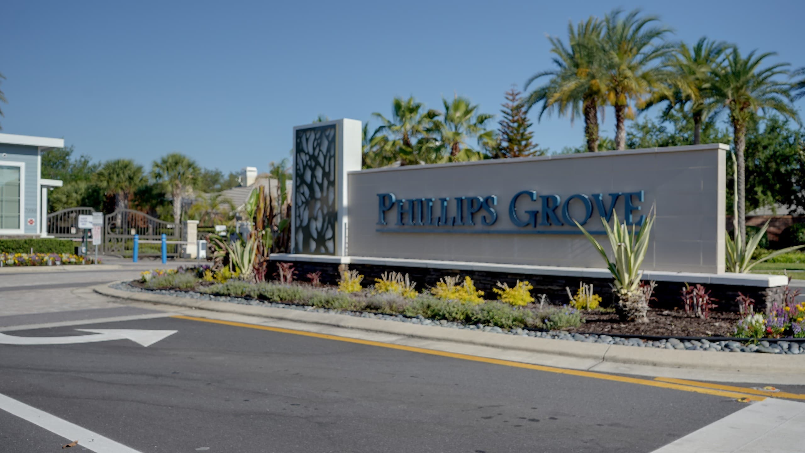 Entrance sign at Phillips Grove in Dr. Phillips, FL