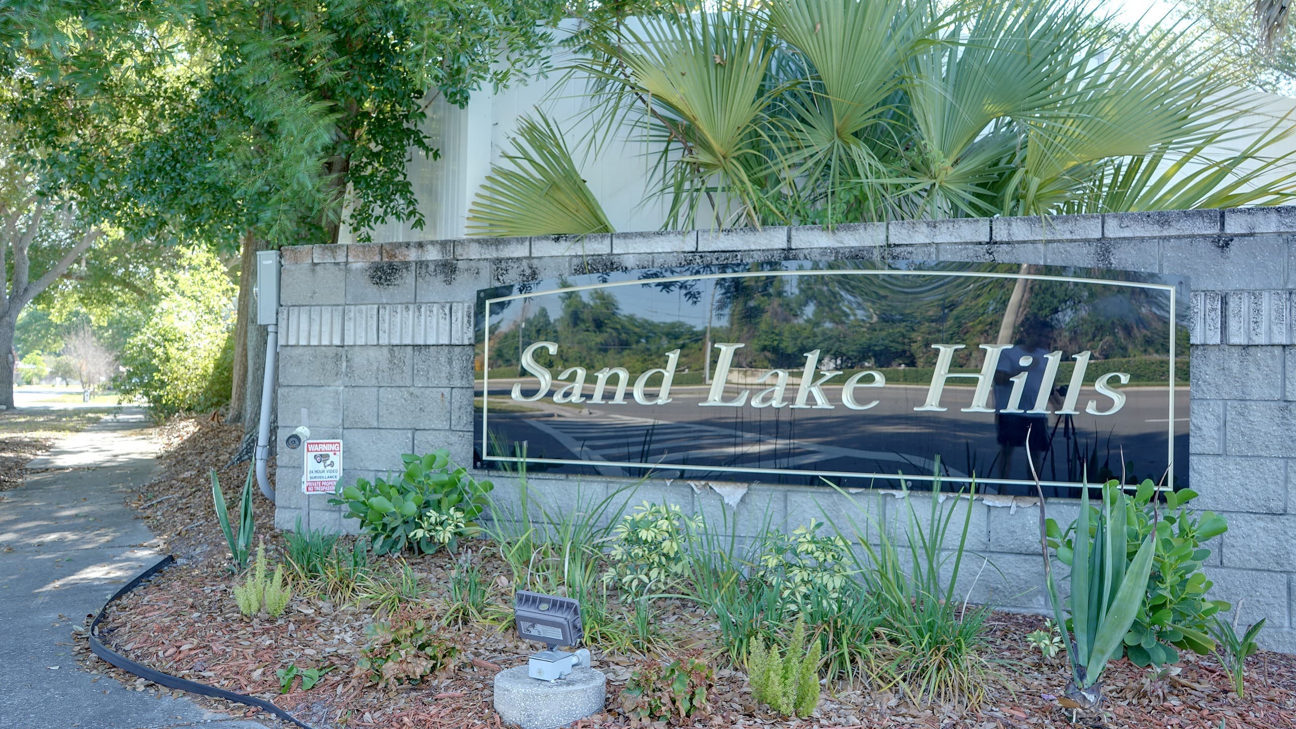 Entrance sign at Sand Lake Hills in Dr. Phillips, FL