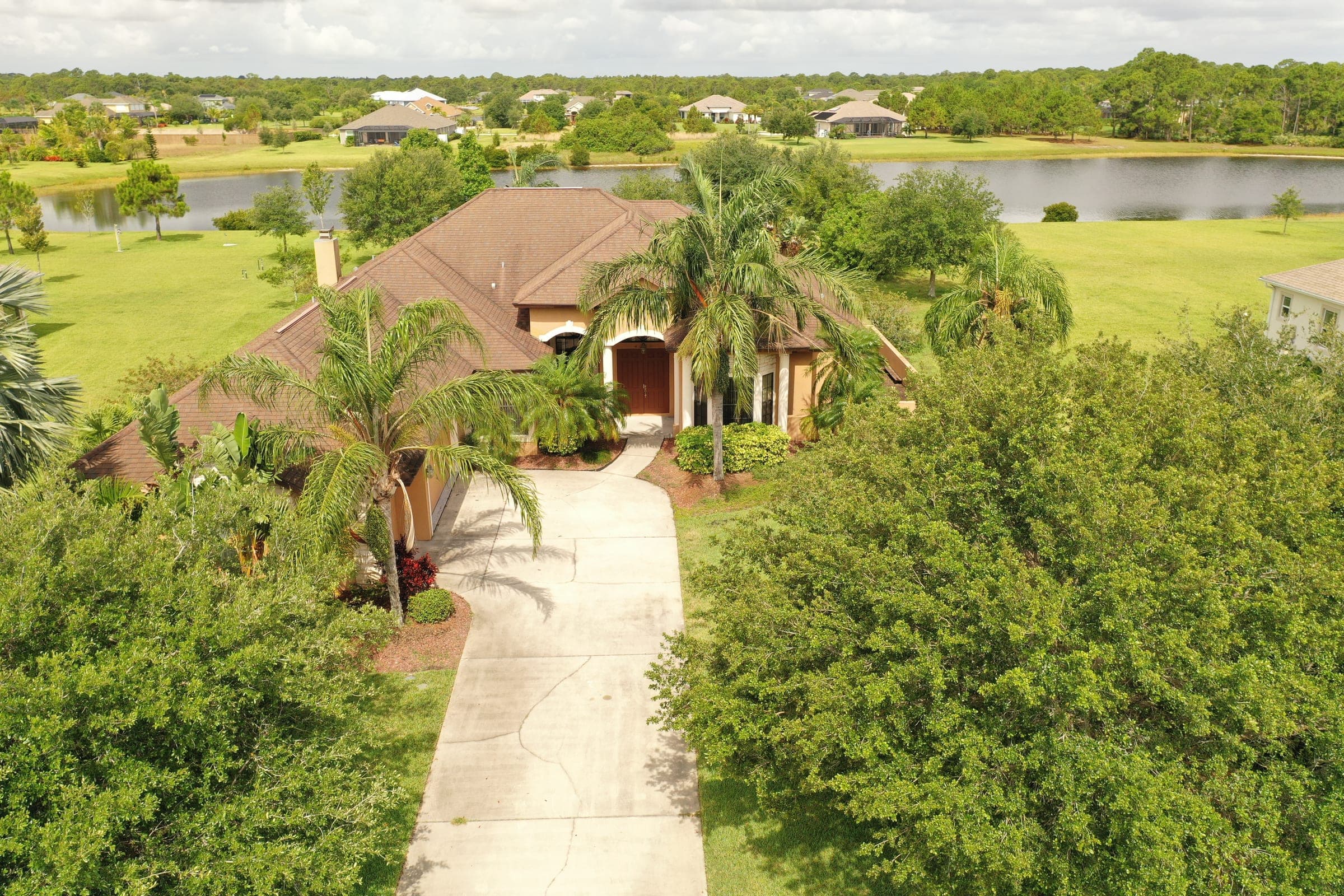 Aerial view of Grant-Valkaria rural acreage in South Brevard