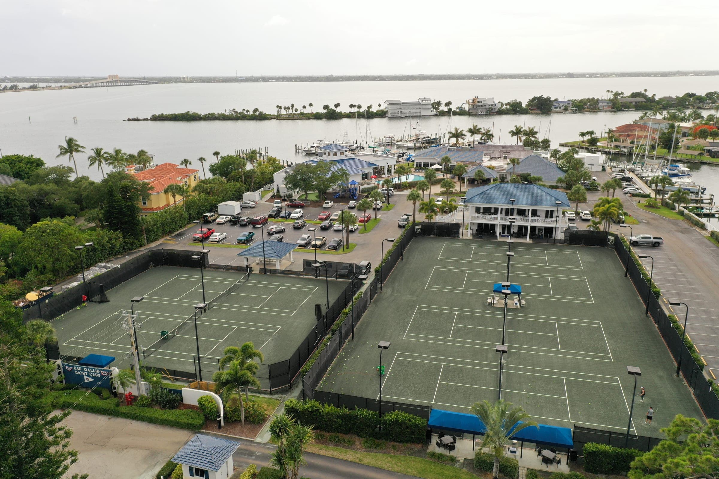 Aerial view of Indian Harbour Beach with Banana River frontage