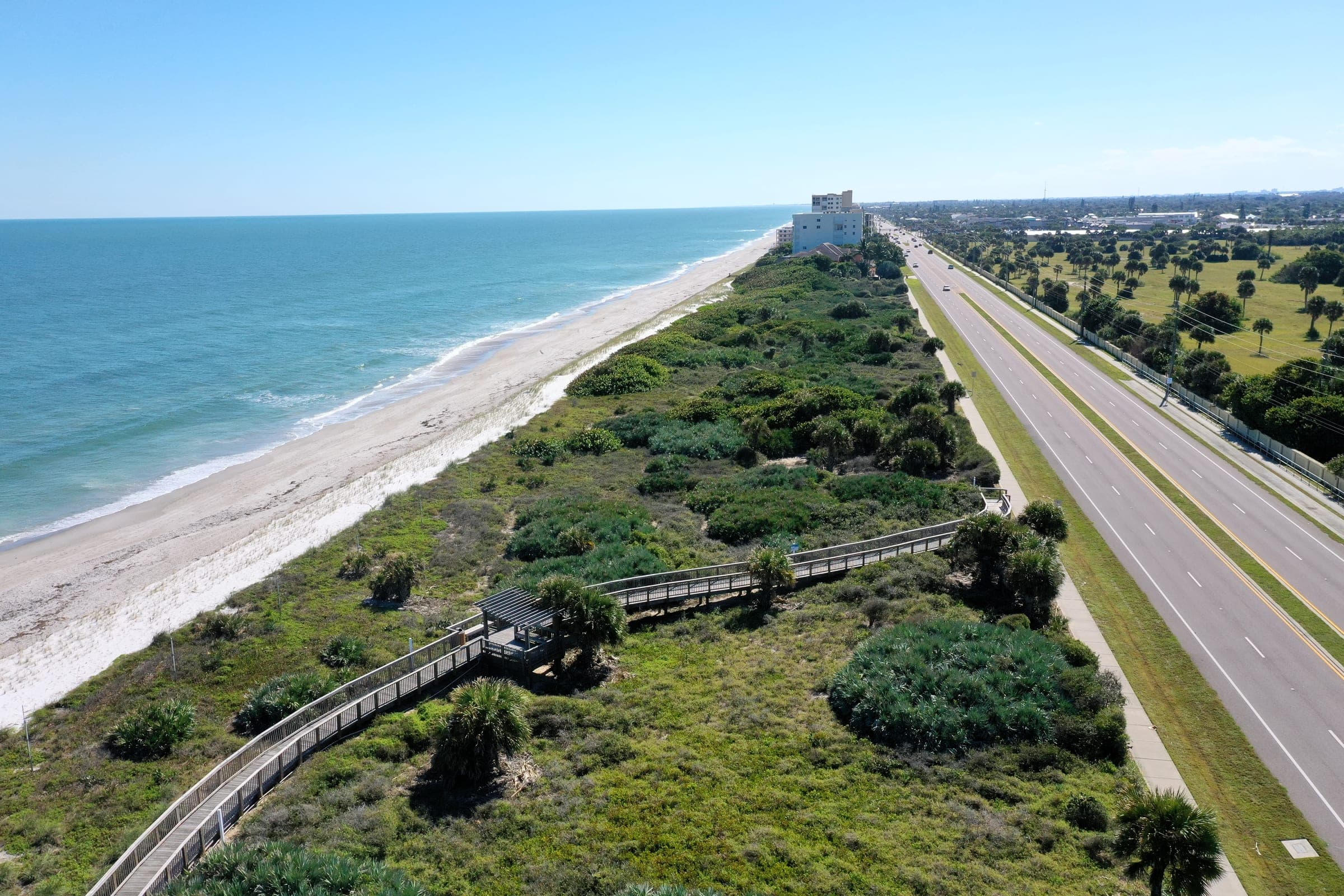 Melbourne Beach Atlantic shoreline from the air