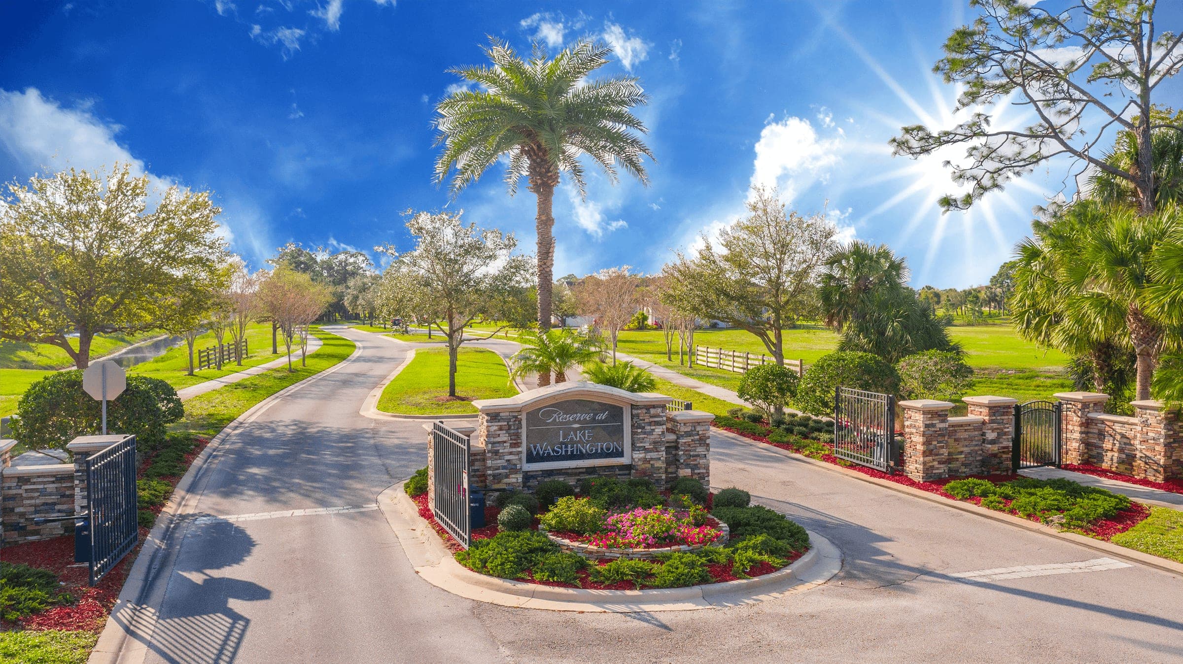 Gated entrance at the Lake Washington waterfront