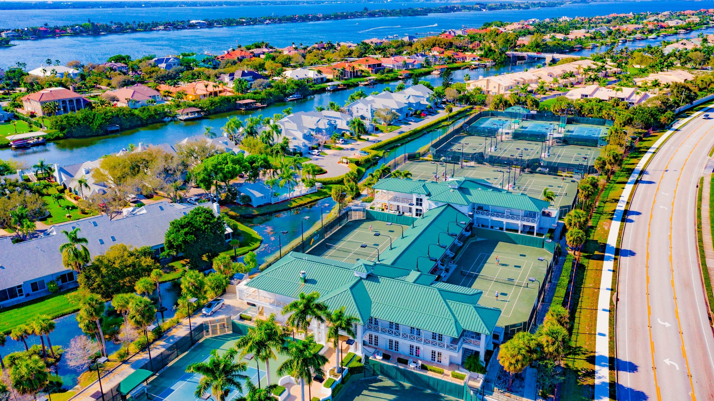 Aerial view of the Satellite Beach oceanfront and Atlantic shoreline