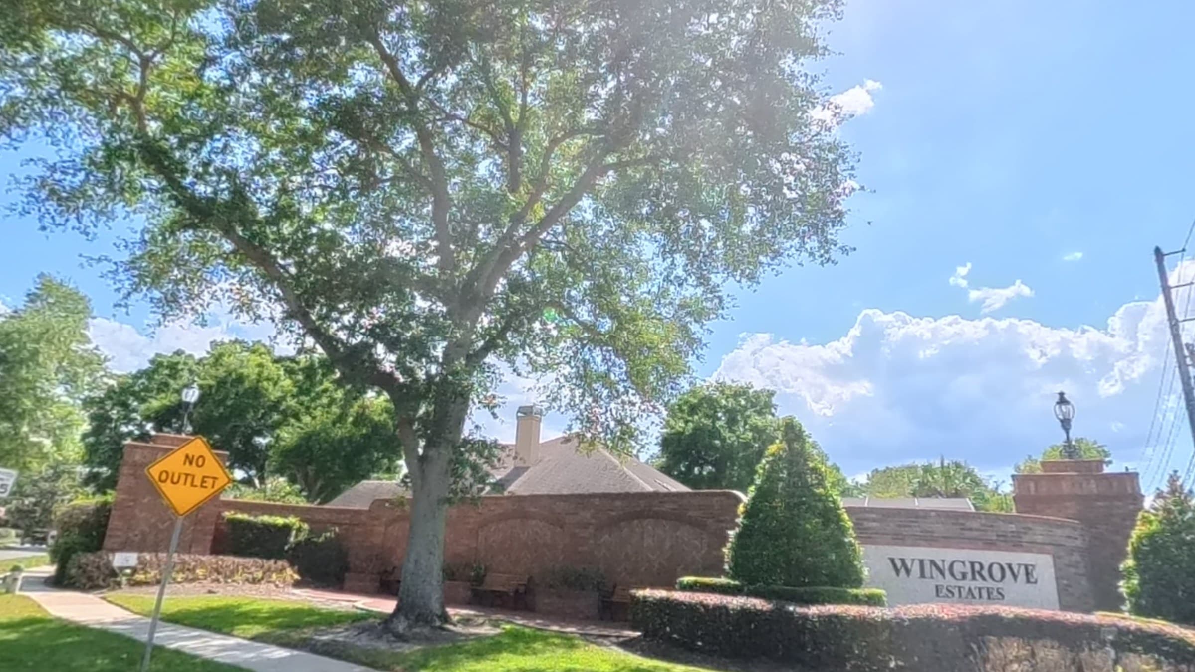 Wingrove Estates community entrance sign, Dr. Phillips, Orlando, FL