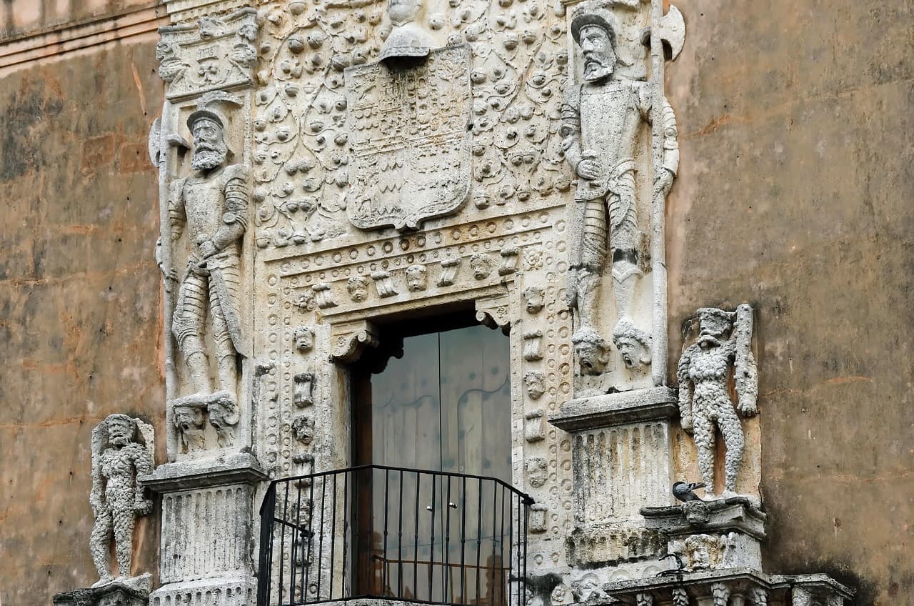 Spanish Colonial facade with terracotta detailing