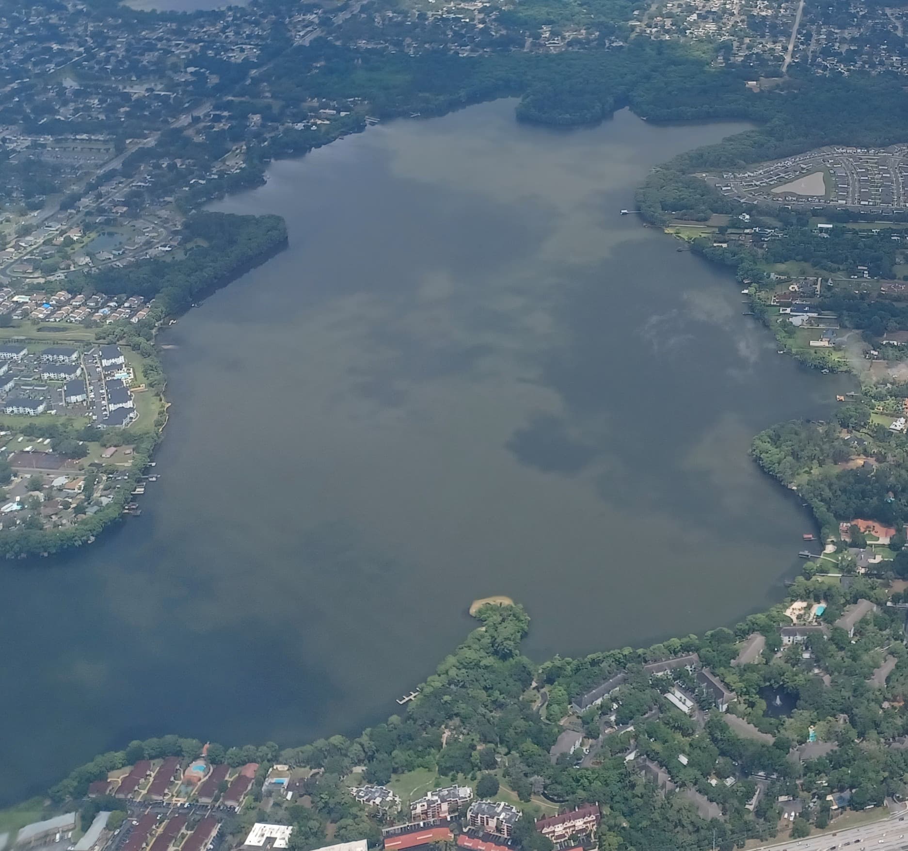 Aerial view of Lake Howell in Casselberry, Florida surrounded by residential neighborhoods